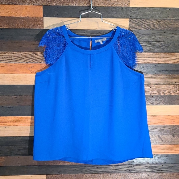 NEW BRIXON IVY BLUE LACE TOP 💙 SIZE XL